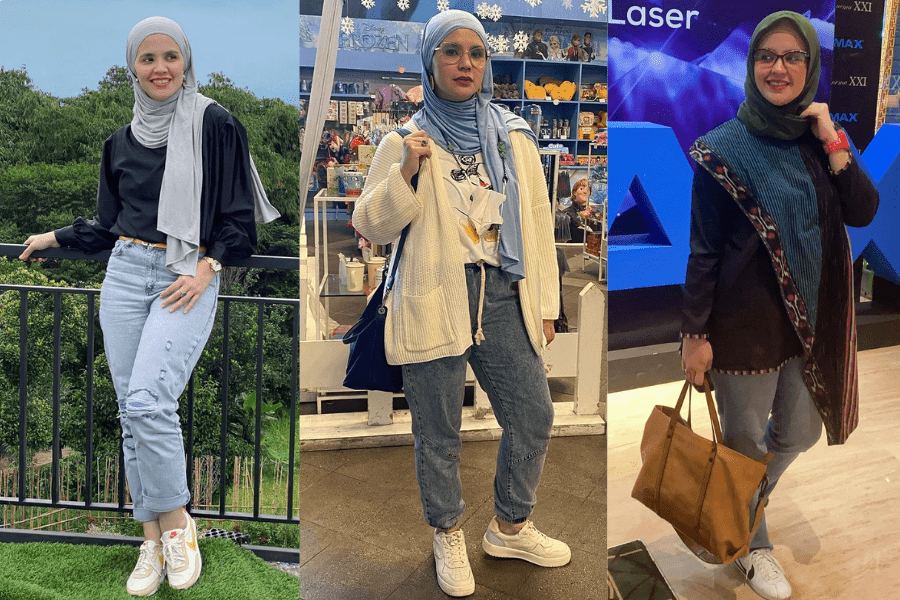 9 Mix and Match Celana Jeans ala Aldilla Jelita, Istri Bekti yang Chic