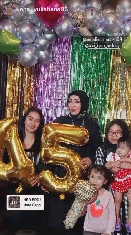potret ulang tahun Angelina Sondakh (instagram.com/ena_yulistiana95)
