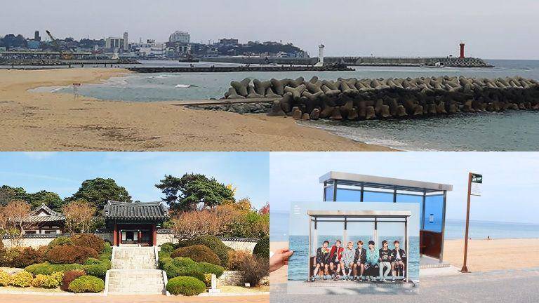 pantai Jumunjin dan Ojukheon (visitkorea.or.kr/Informasi Wisata) | halte bus Spring Day BTS (visitkorea.or.kr/article)