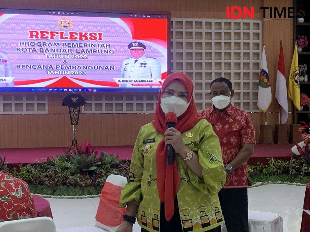 Wali Kota Bandar Lampung, Eva Dwiana. (IDN Times/Rohmah Mustaurida)