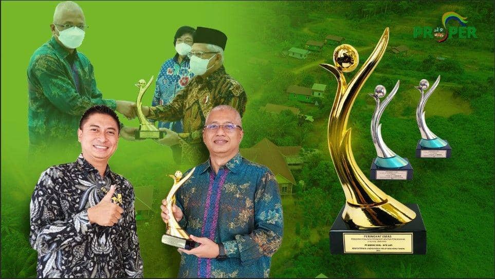 Penghargaan Anugerah Program Kinerja Perusahaan dalam Pengelolaan Lingkungan Hidup (Proper) Tahun 2022. Foto Berau Coal