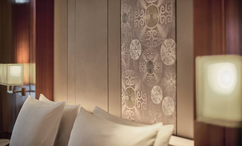 Potret motif pohon palem nipah di salah satu kamar Grand Hyatt Jakarta (dok. Grand Hyatt Jakarta)
