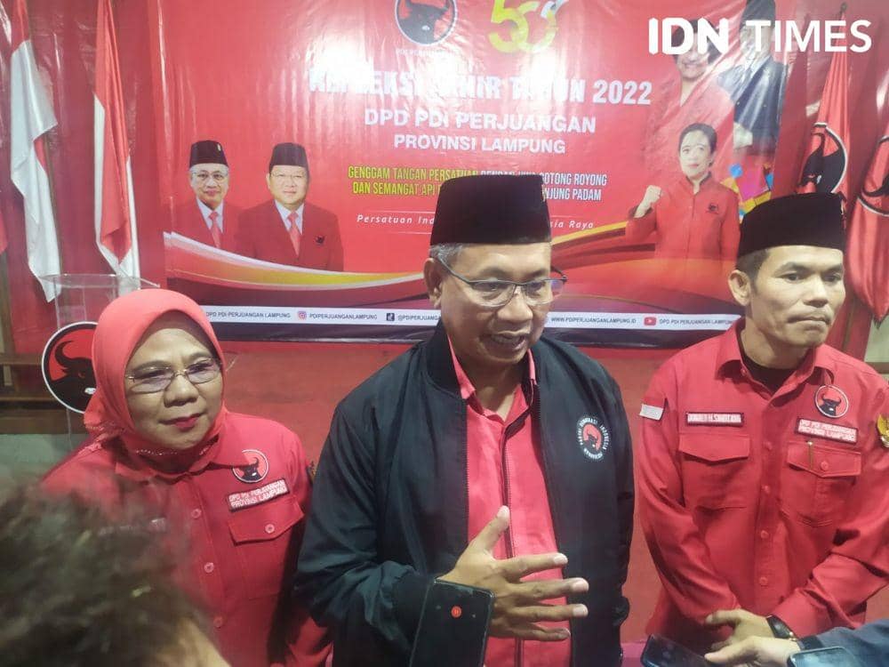 Refleksi Akhir Tahun 2022 DPD PDI Perjuangan Provinsi Lampung. (IDN Times/Tama Yudha Wiguna).