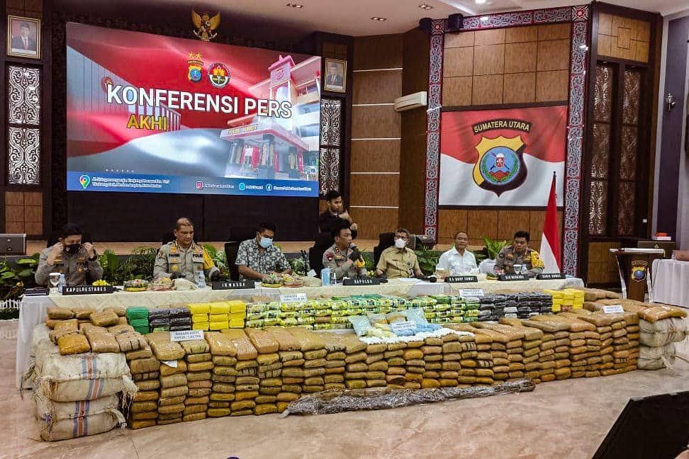 Kasus Narkoba Sumut Tinggi Sepanjang 2022, Hampir 1 Ton Sabu Disita