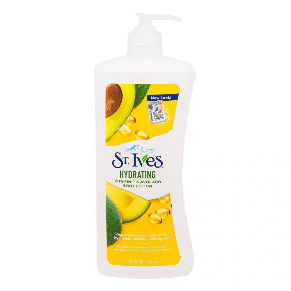 ST. Ives Hydrating Body Lotion Vitamin E and Avocado (shopee.co.id/aveccaofficialshop)