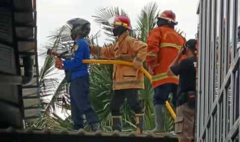 Pabrik garmen di Bantul kebakaran.(Dok BPBD Bantul)