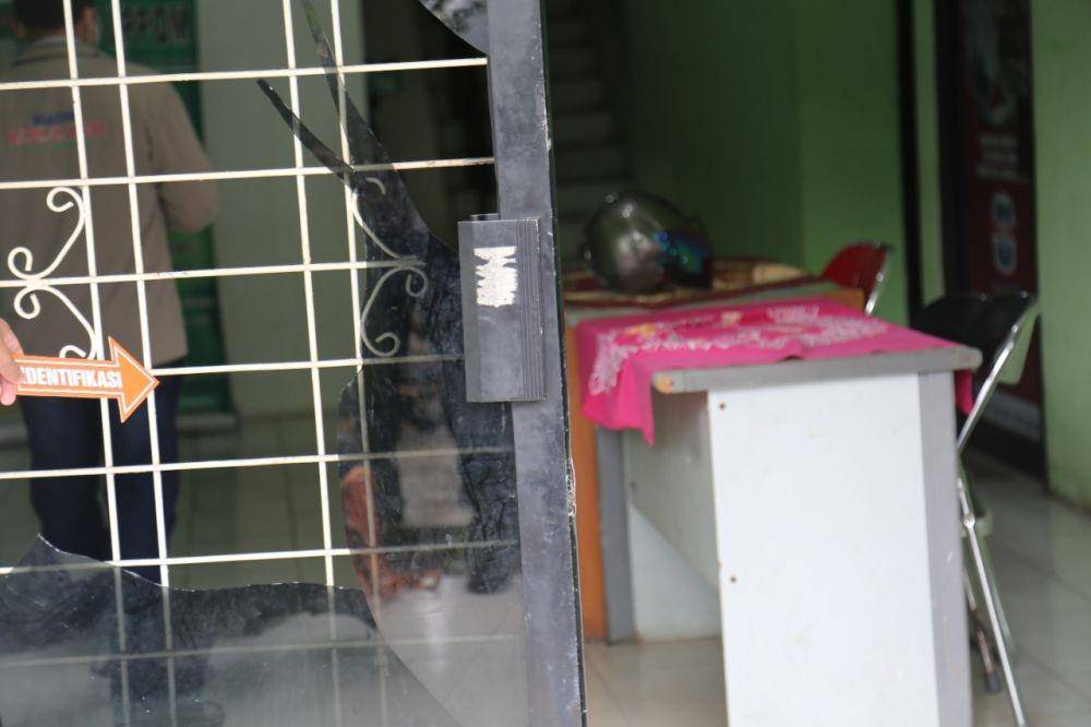 Kantor MUI Lampung berada di sekitaran kompleks Islamic Center, Jalan Soekarno-Hatta (Baypass), Rajabasa, Bandar Lampung dirusak orang tak dikenal. (Dok. Polda Lampung).