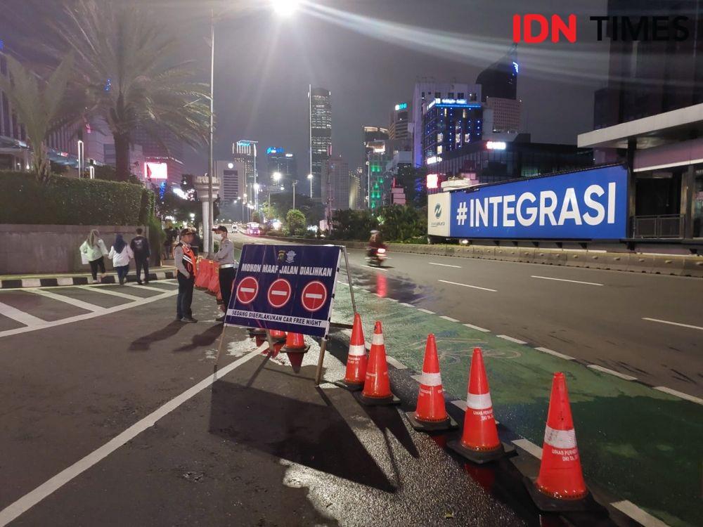Jelang Malam Pergantian Tahun, Jalan Sudirman-Thamrin Sudah Ditutup