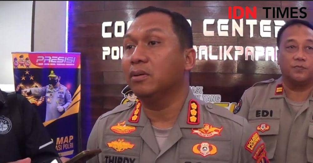 Kepala Polresta Balikpapan Komisaris Besar Polisi Thirdy Hadmiarso, Sabtu (31/12/2022). (IDN Times/Hilmansyah)