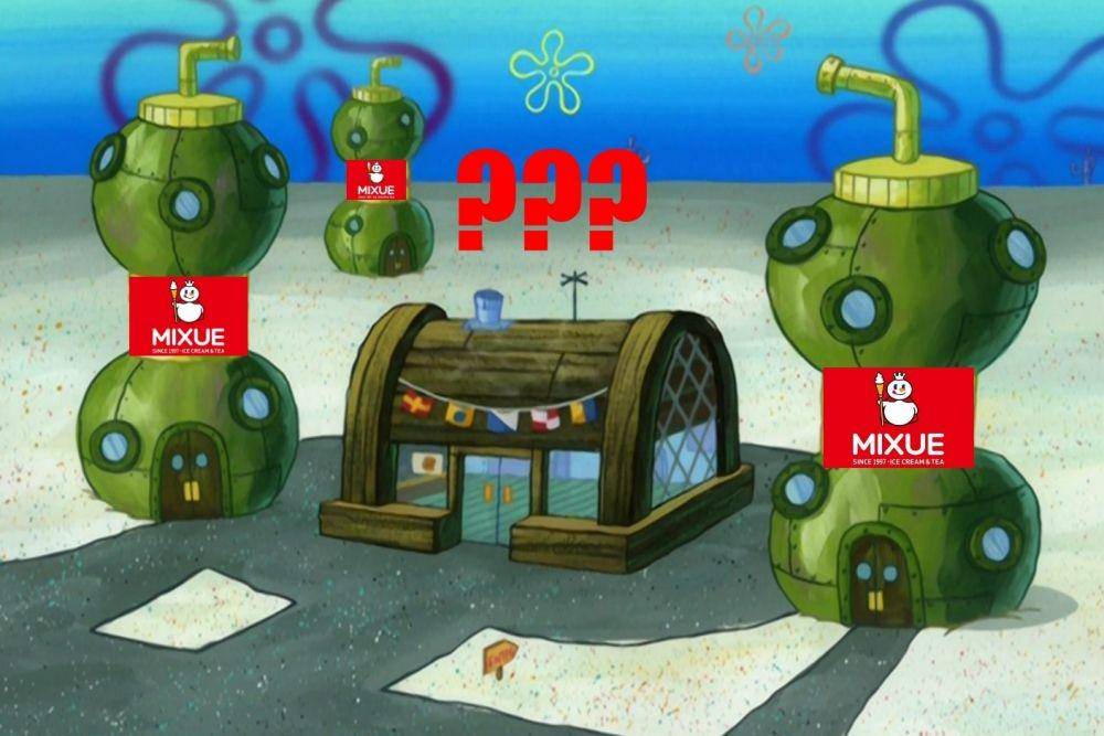 parodi Kelp Shake mirip Mixue (dok. Nickelodeon/SpongeBob SquarePants)