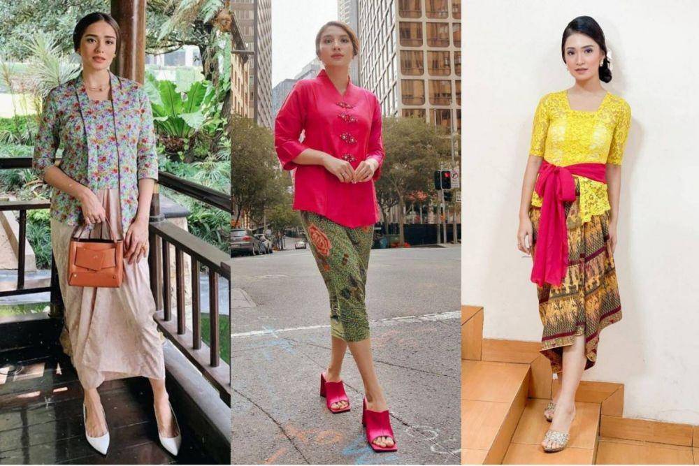 Kebaya dengan jarit tanggung (instagram.com/yaswildblood | instagram.com/achasinaga | instagram.com/vinessainez)