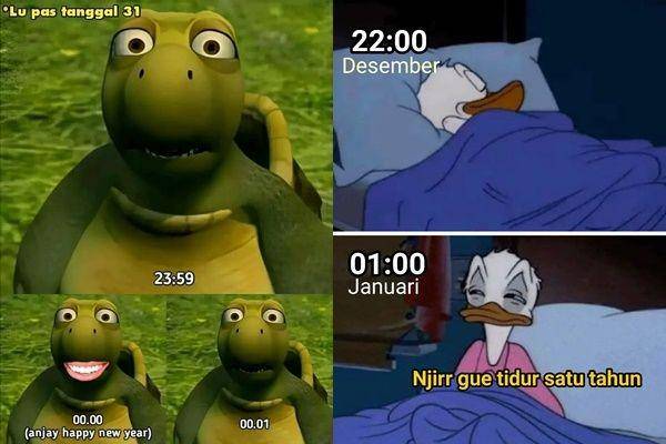 meme malam tahun baru gak ngapa-ngapain (instagram.com/komersial.beract | instagram.com/statuslucu_official)