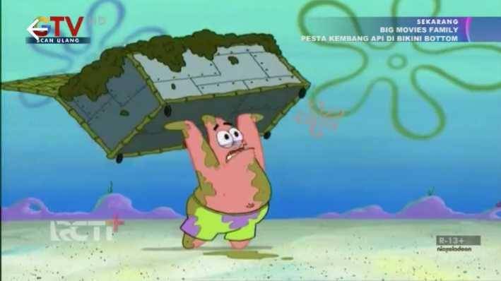 Patrick main sampah (GTV/SpongeBob SquarePants)