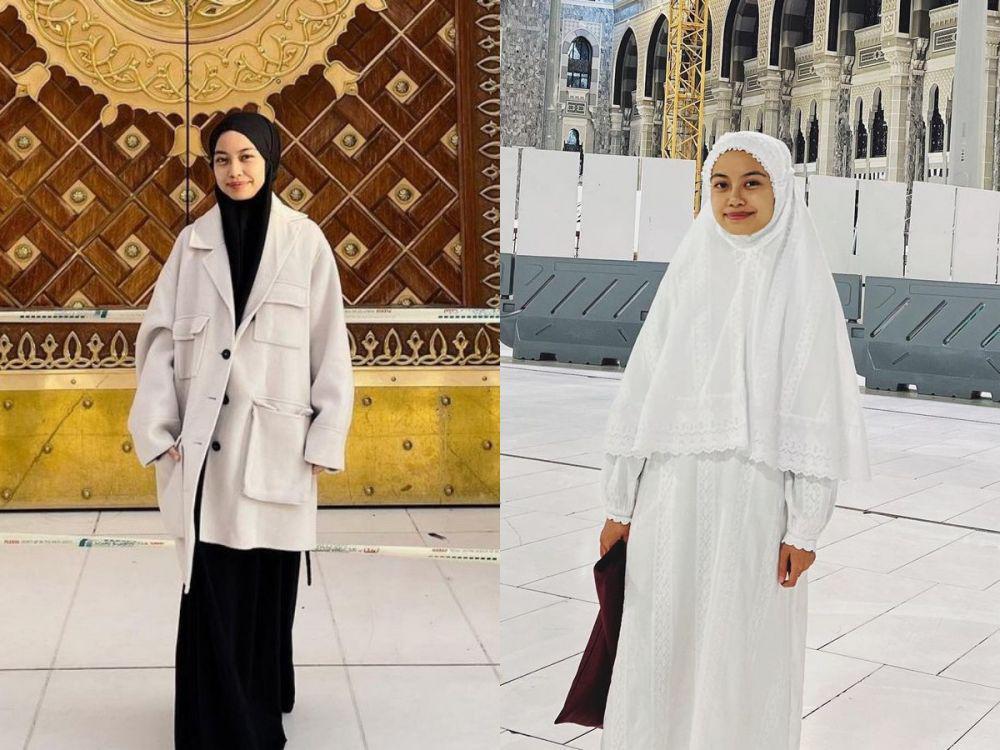 9 Potret Tsana Jalani Ibadah Umrah, Tampilannya Bikin Adem!