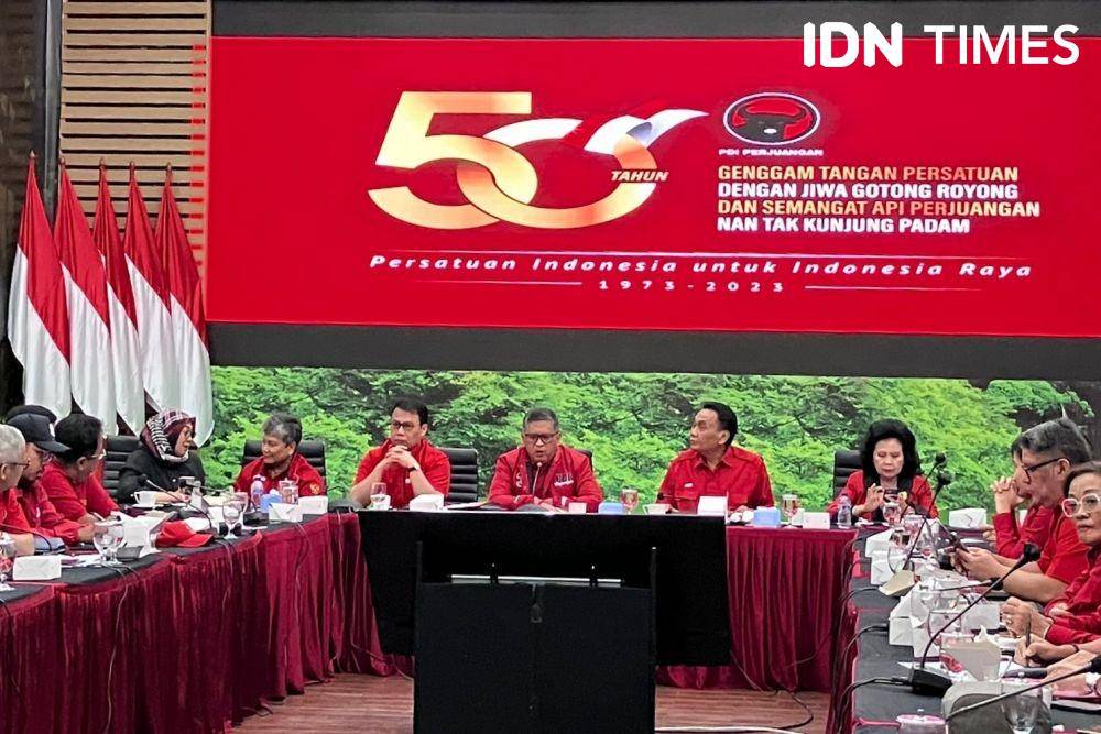 Konferensi pers persiapan HUT ke-50 PDIP (IDN Times/Ilman Nafi'an)
