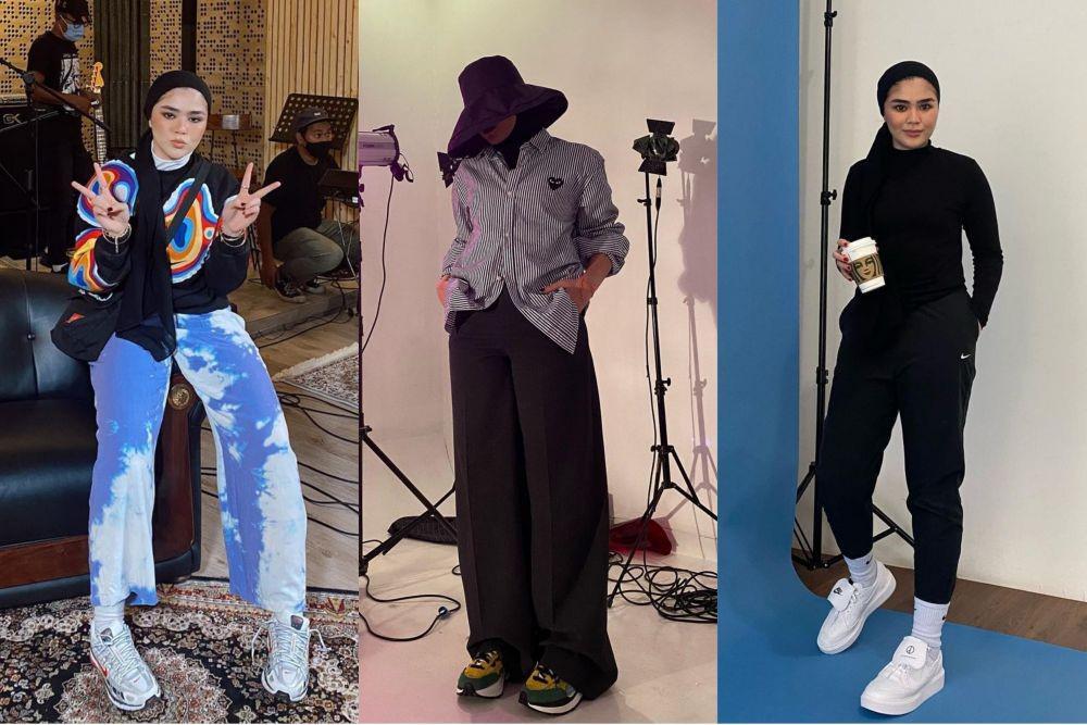 9 Ide OOTD Boyish Hijab ala Sivia Azizah, Banyak Adopsi Warna Hitam!