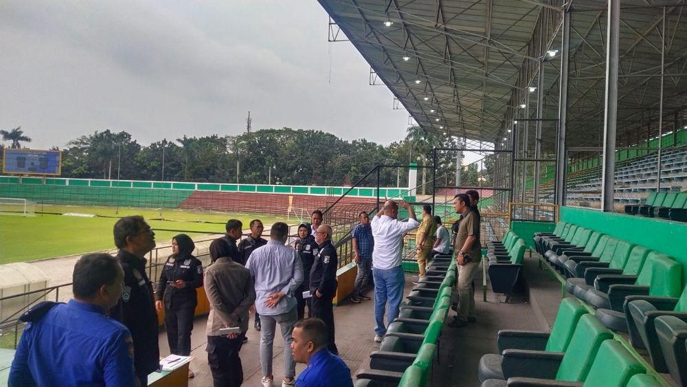 Tim risk assessment Mabes Polri menilai Stadion Teladan, kandang PSMS dan Karo United, Selasa (3/1/2023) (Dok.Istimewa)