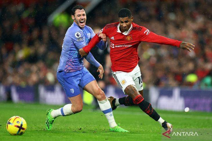 MU sukses menang atas Bournemouth di Premier League. (ANTARA FOTO/REUTERS/Carl Recine)