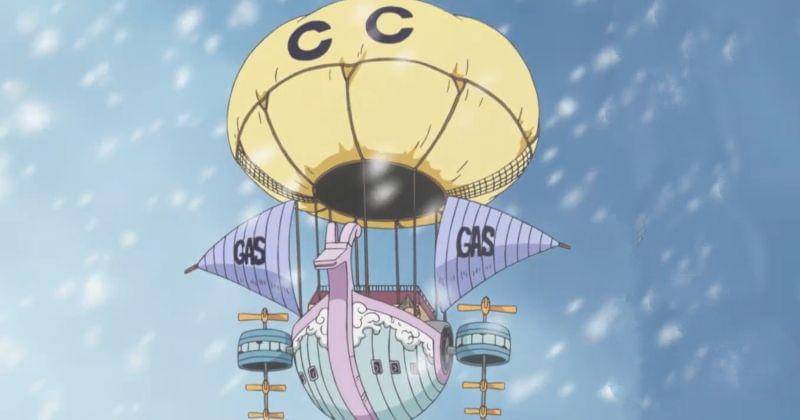 Flying Gas Balloon, kapal balon udara milik Caesar Clown. (Toei Animation/One Piece)