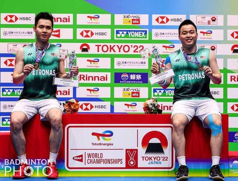 pasangan ganda putra asal Malaysia yang menjadi juara BWF World Championship 2022 (instagram.com/sohwooiyik)