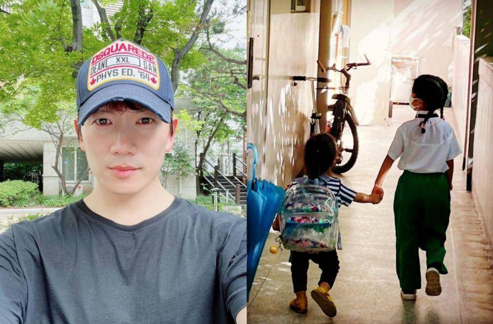 Ji Sung dan kedua anaknya (instagram.com/justin_jisung)
