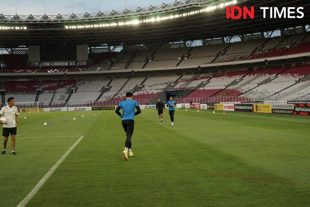 Latihan Timnas Indonesia di SUGBK, Kamis (5/1/2023). (IDN Times/Tino)