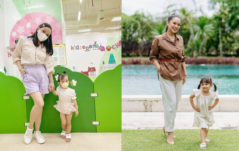 9 Potret OOTD ala Yuanita Christiani dan Buah Hati, Curi Perhatian!
