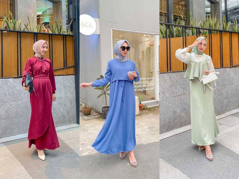 10 Ide Hijab Style dengan Outfit Dress ala Zahra Suci, Effortless!