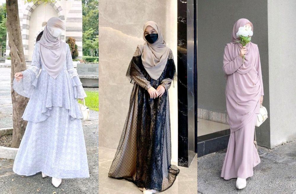 10 Referensi Gaun Hijab untuk Kondangan, Anggun Memesona!