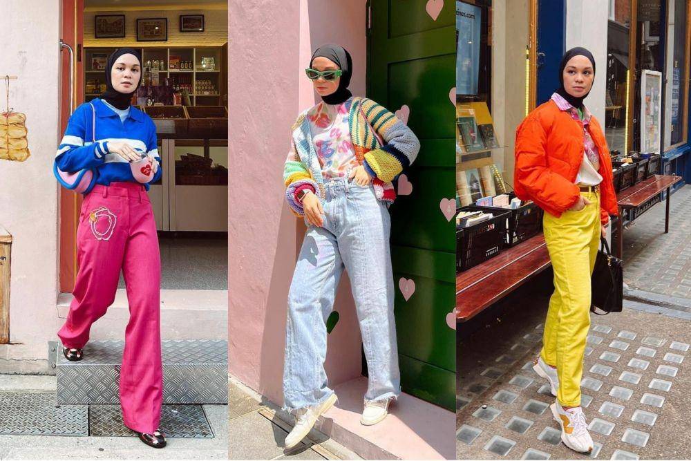 OOTD hijab colorful ala Tantri Namirah (instagram.com/tantrinamirah)