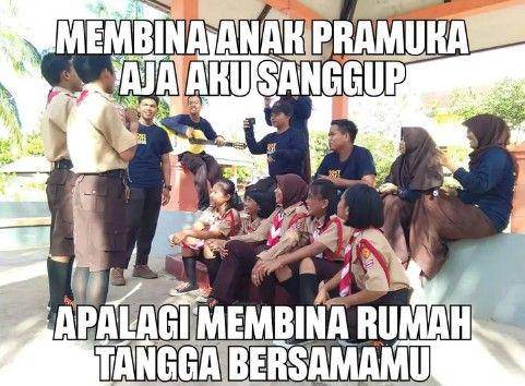 meme gombalan ala anak pramuka (facebook.com/Ananda Yulia Savhika)