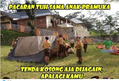 12 Meme Lucu Gombalan Romantis ala Anak Pramuka, Kece Badai!