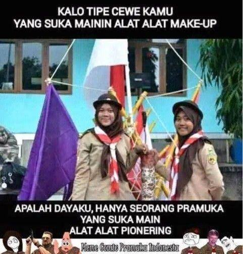 meme gombalan romantis ala anak pramuka (facebook.com/Bagus Aris Setyawan)