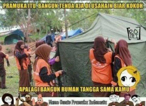 meme gombalan romantis ala anak pramuka (facebook.com/Meme Comic Pramuka)