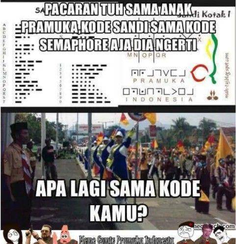 meme gombalan romantis ala anak pramuka (facebook.com/Meme Comic Pramuka Indonesia)