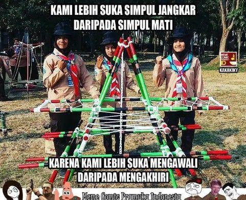 meme gombalan romantis ala anak pramuka (facebook.com/Meme Comic Pramuka Indonesia)