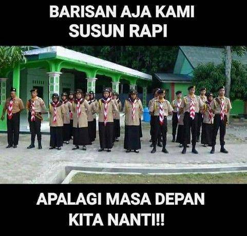meme gombalan romantis ala anak pramuka (instagram.com/meme_pramuka)