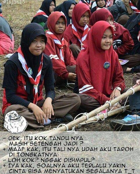meme gombalan romantis ala anak pramuka (instagram.com/meme.pramuka)