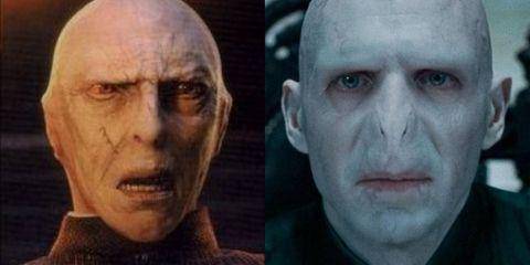 Ian Hart dan Ralph Fiennes sebagai Voldemort (dok. Warner Bros/Harry Potter)