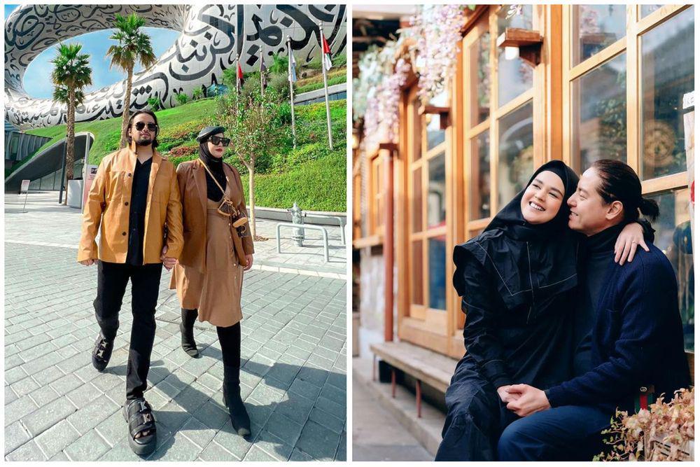 10 Couple Seleb Pakai Busana Senada saat Liburan, Kompak!
