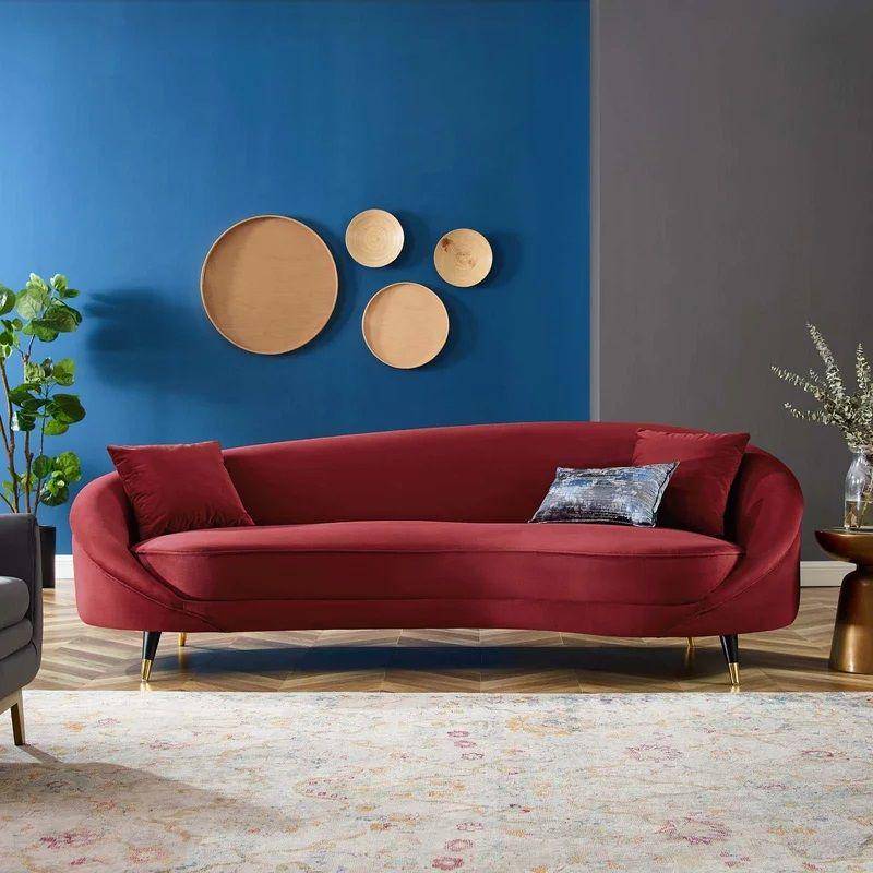 inspirasi sofa berwarna biru di ruang tamu (wayfair.com)