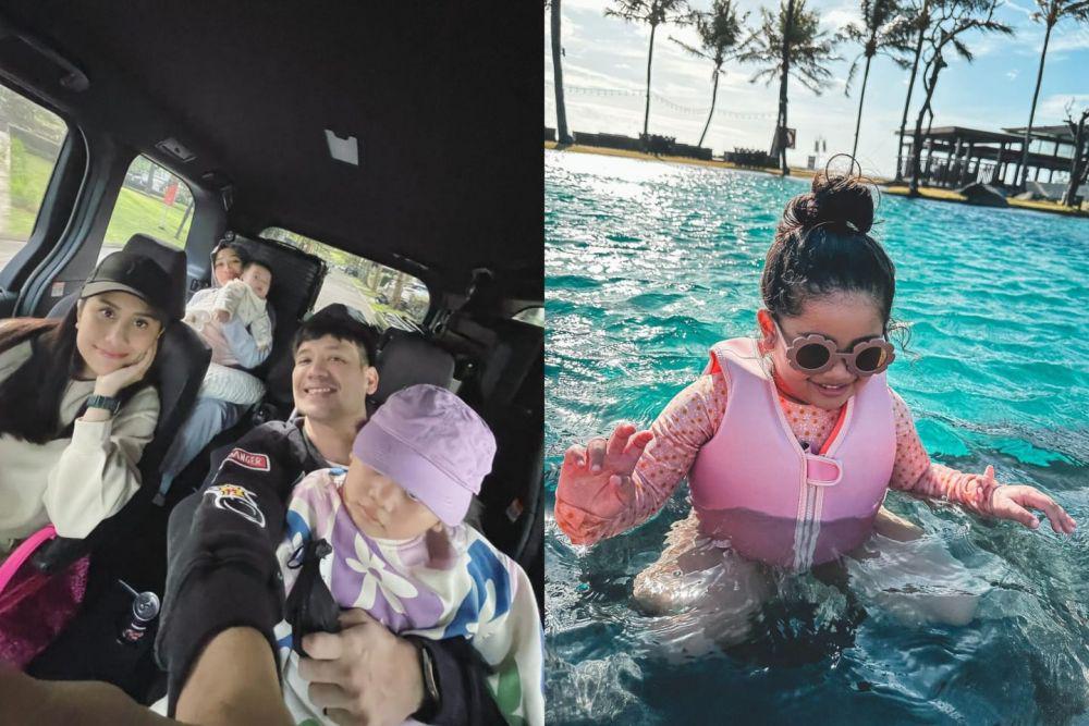 9 Potret Liburan Keluarga Tarra Budiman di Bali, First Flight Kayma!