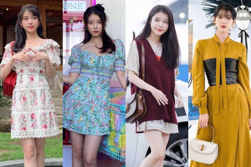 12 Ide Outfit Rok dan Dress Ala IU, Feminim dan Elegan