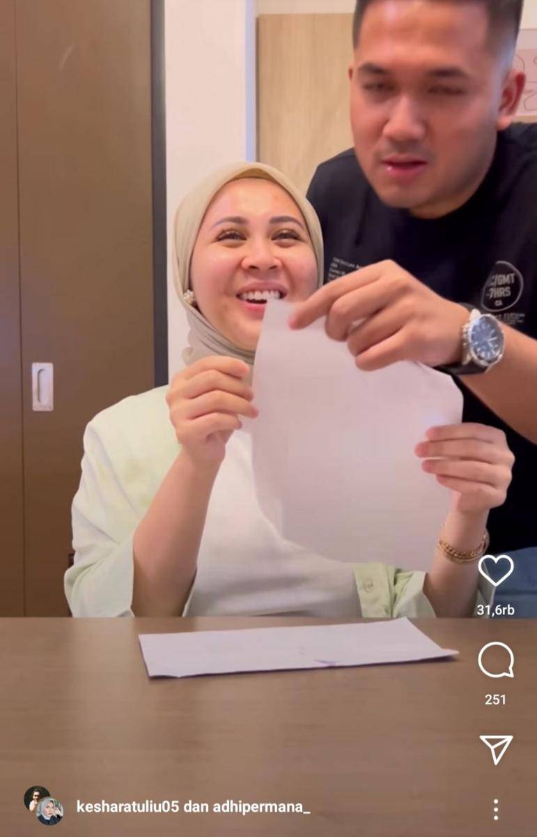 Momen gender reveal kehamilan Kesha Ratuliu (instagram.com/kesharatuliu05)