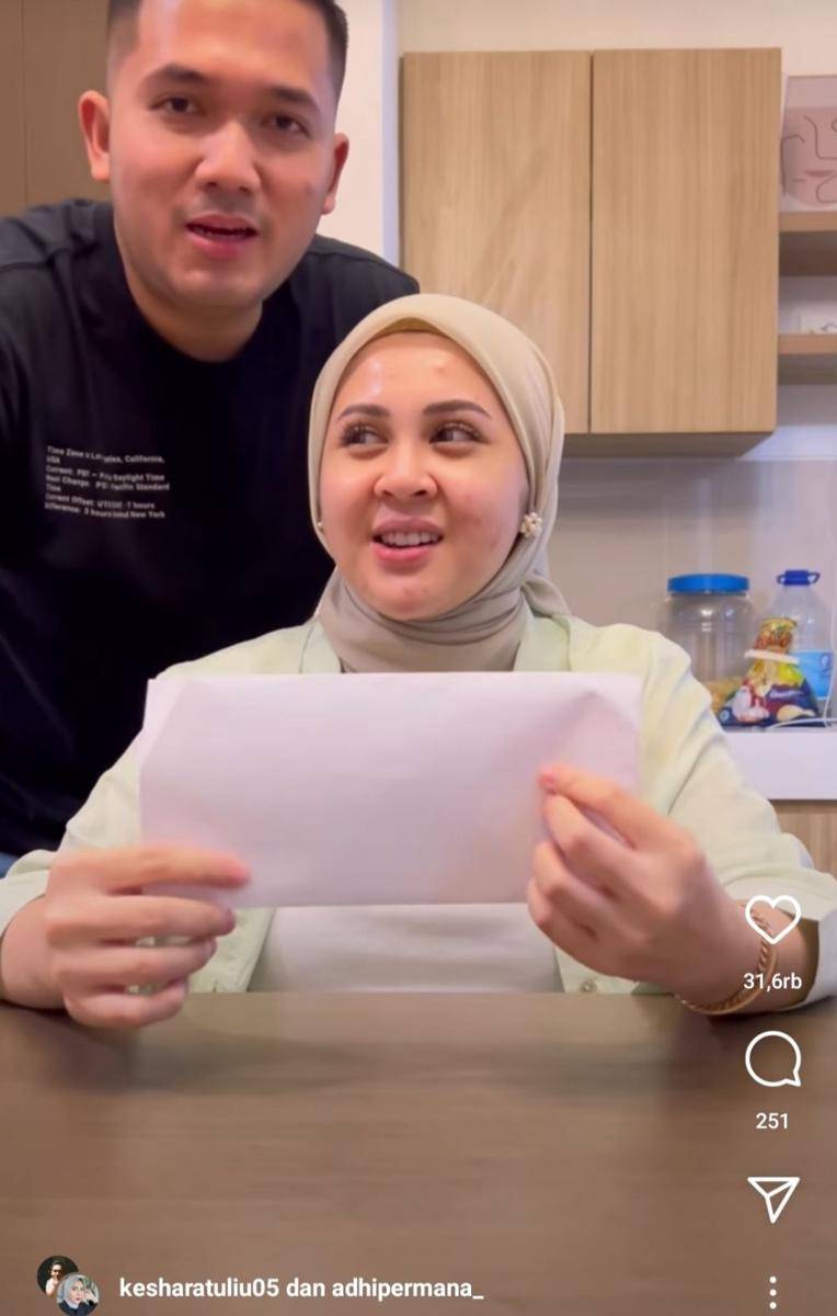 Momen gender reveal kehamilan Kesha Ratuliu (instagram.com/kesharatuliu05)