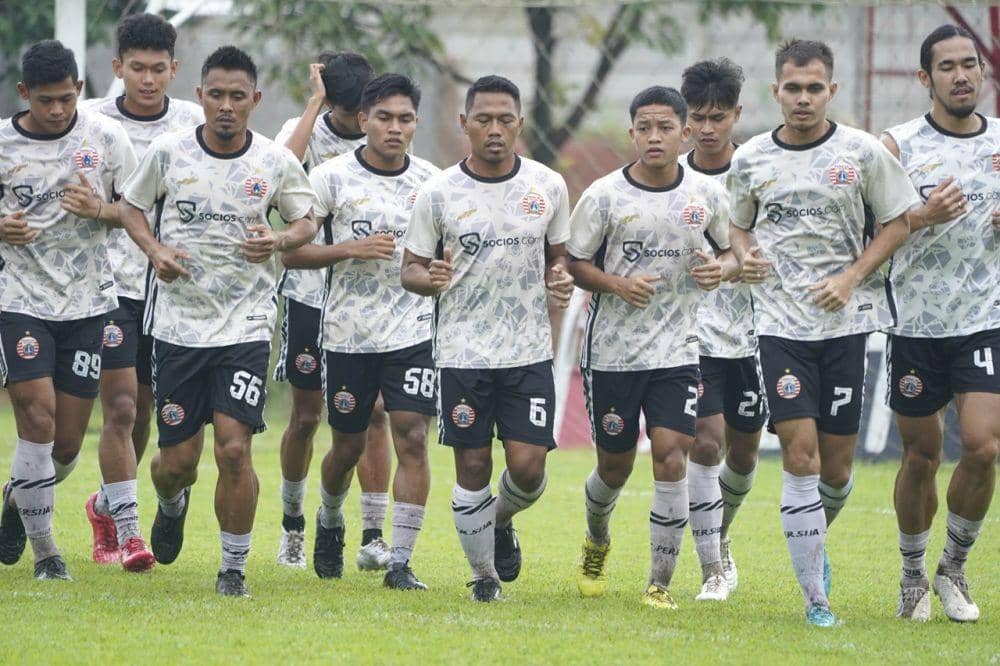 Suasana latihan para pemain Persija Jakarta di Lapangan Nirwana Park Sawangan, Depok, Rabu 4 Januari 2023. (Dok. PT Liga Indonesia Baru)