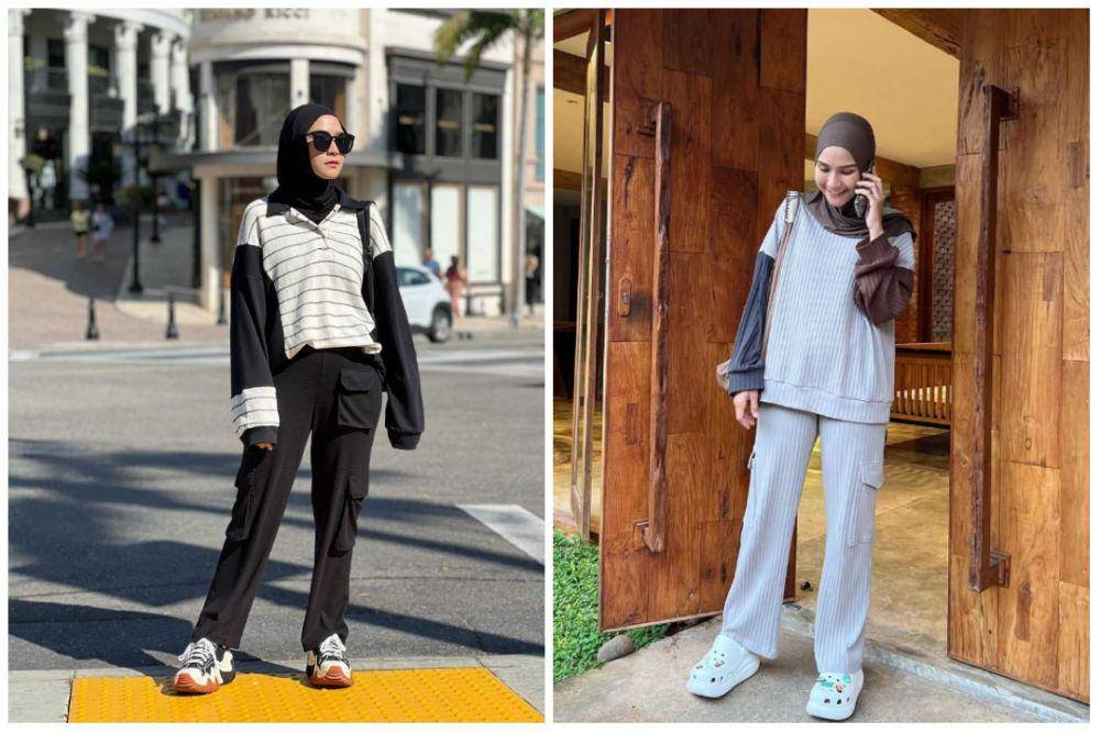 kolase outfit sporty ala Zaskia Adya Mecca (instagram.com/zaskiadyamecca)