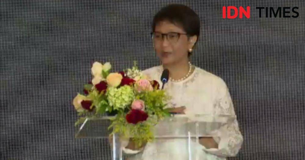 Menlu Retno Marsudi di HWPA 2022. (IDN Times/Sonya Michaella)