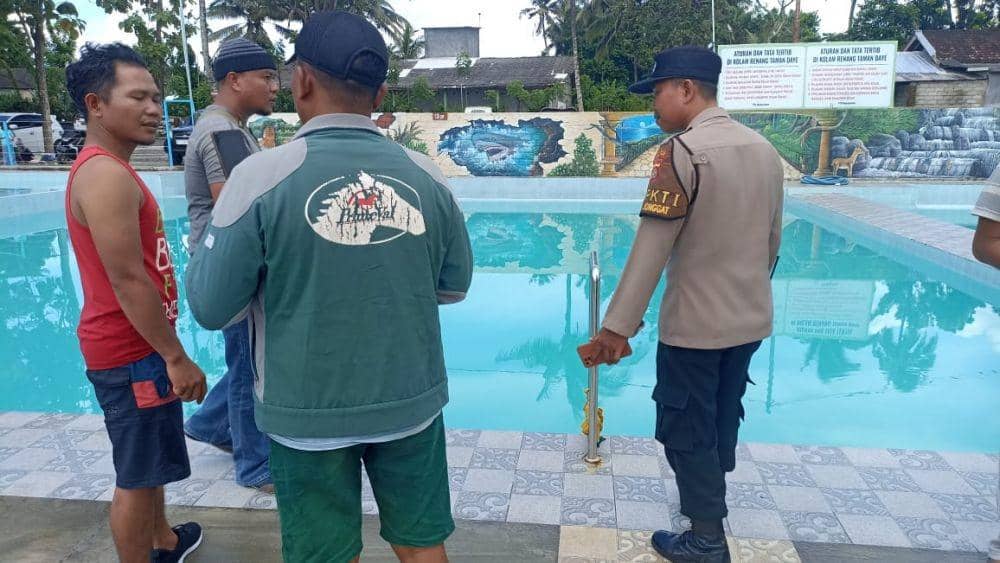 Kolam tempat korban tenggelam. (dok. Polres Lombok Tengah)