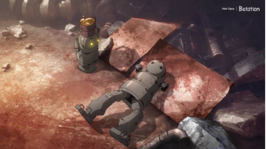 Mesin kecil yang mencoba menghidupkan sebongkah mesin mati. Bstation/Nier: Automata Ver1.1a